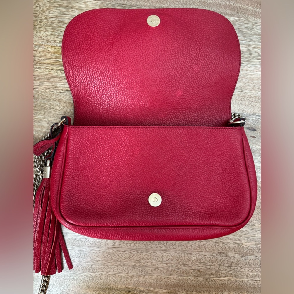 Gucci Red Interlocking G Soho Medium Leather Bag … - image 2